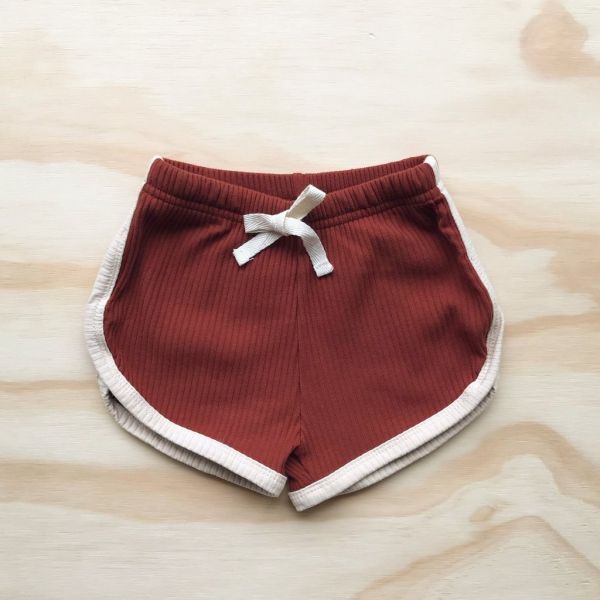 bel&amp;bow - Ribbed Shorts Rust