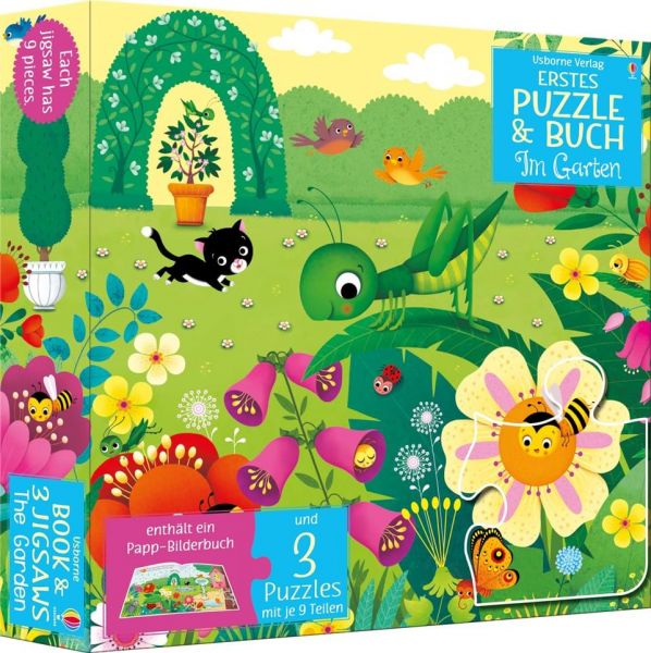 Usborne Verlag - Erstes Puzzle &amp; Buch: Im Garten