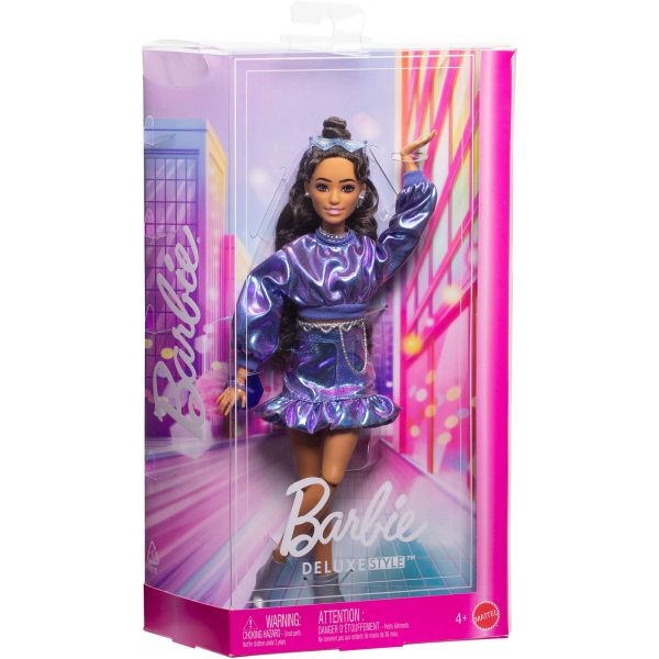 Mattel - Barbie Deluxe Style im blauen Metallic Outfit