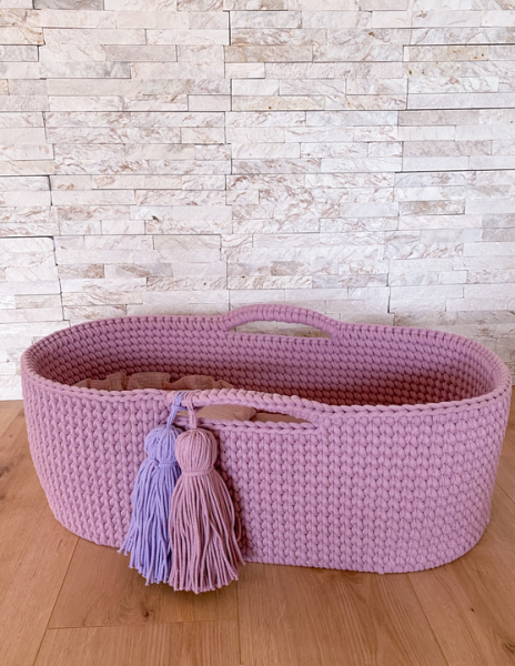 Like Moses - Moseskorb Dusty Pink mit Kissen und Bettwäsche Dusty Pink silver Star