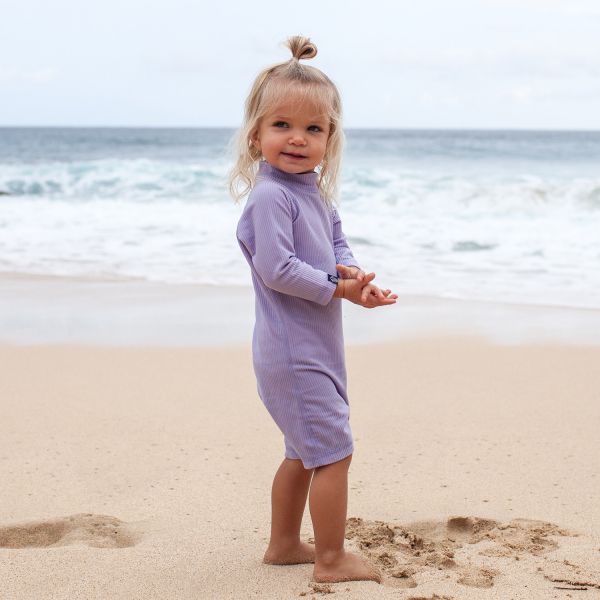 Beach &amp; Bandits - UV Badeoverall Baby Ribbed Lavender