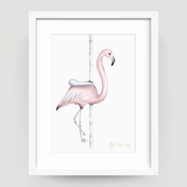 Little Rae Prints - Poster Carousel Flamingo