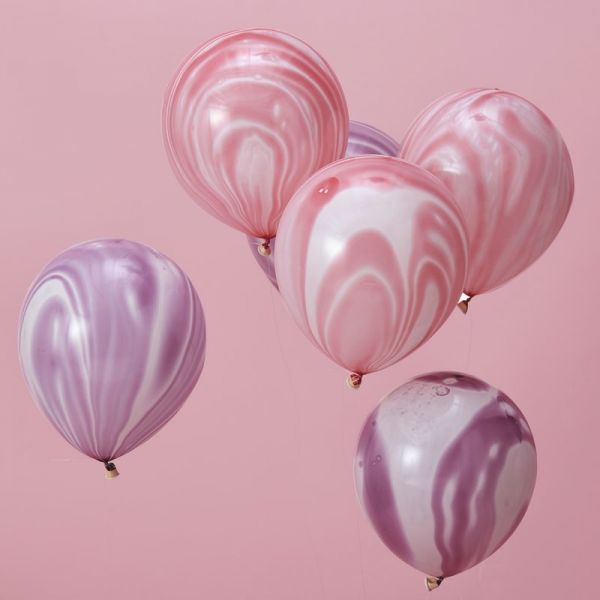 Ginger Ray - Marmor Ballonset pink