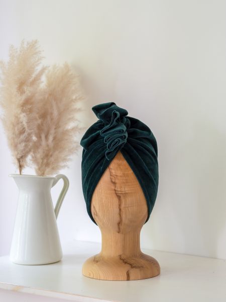 Looks by Luks - Turban Samt Bottle Green