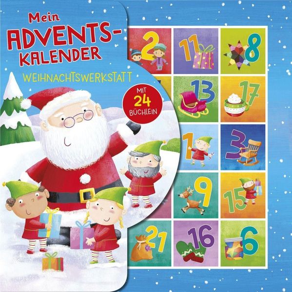 Mein Adventskalender Weihnachtswerkstatt mit 24 Pappe-Büchlein