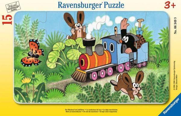 Ravensburger - Kinderpuzzle Der Maulwurf, Der Maulwurf als Lokführer