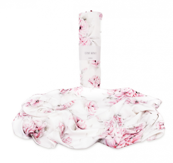 Qbana Mama - Bambus XL Swaddle Blossom 140x150cm