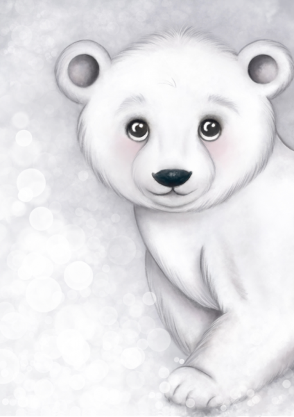Isla Dream Prints - Poster Polar Bär grau