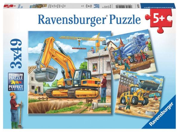 Ravensburger - Kinderpuzzle Große Baufahrzeuge
