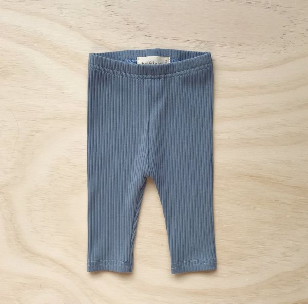 bel&amp;bow - Ribbed Leggings Basic dusty Blue