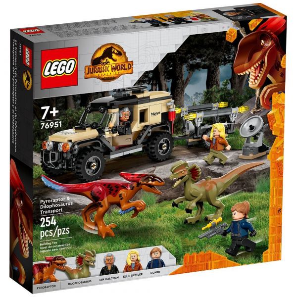 LEGO® Jurassic World™ 76951 - Pyroraptor &amp; Dilophosaurus Transport