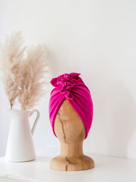 Looks by Luks - Turban Samt Fuchsia