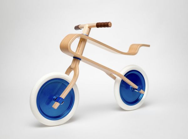 Brum Brum Bike - Laufrad Oak Holz hell Blau- weiss