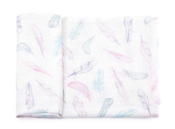 Maylily - Bambus Muslin Square Paradise Feathers