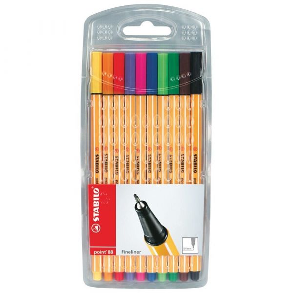 STABILO point 88 10er Etui Standardfarben - Fineliner