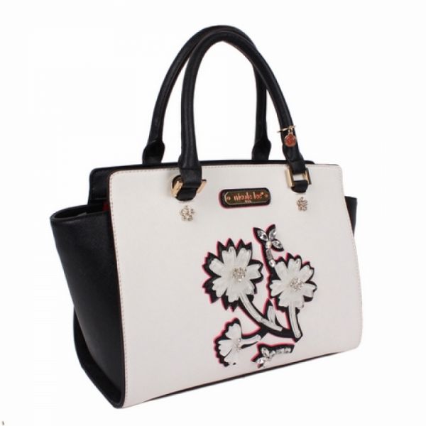 Nicole Lee - Handtasche &quot;Daria Flower&quot; weiss