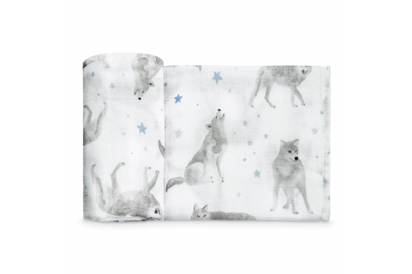 Maylily - Bambus Muslin Square Star Wolves