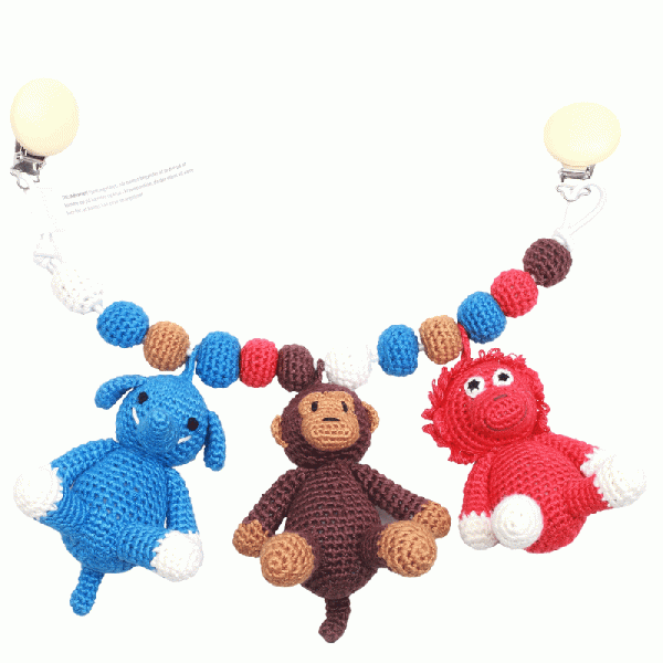 natureZOO - Kinderwagenkette Elefant, Affe & Orangutang