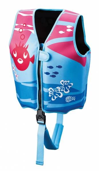 BECO - Schwimmlernweste Sealife, blau/pink, S