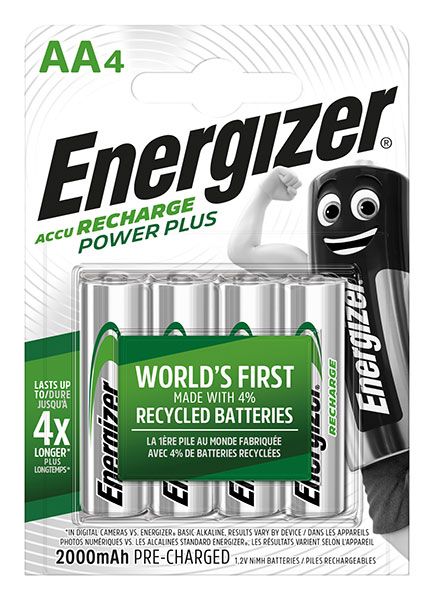 Energizer - NiMH Akkumulator Power AA, 4 Stück