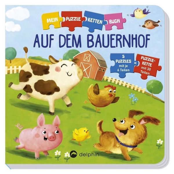 Delphin Verlag - Mein Puzzle- Buch - Auf dem Bauernhof