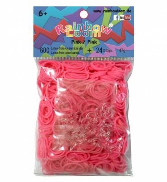 Rainbow Loom - Original Gummibänder, 600 Stück, Pink