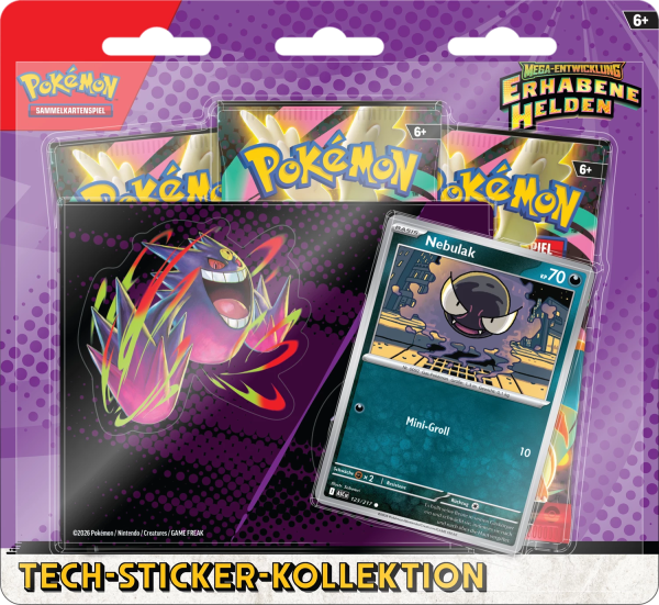 Pokémon ME02.5 'Erhabene Helden' Tech Sticker Mega Genagar Collection - EN