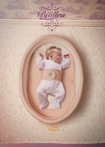 Bjällra of Sweden - Babynest für unterwegs Vintage Girl (rosa)