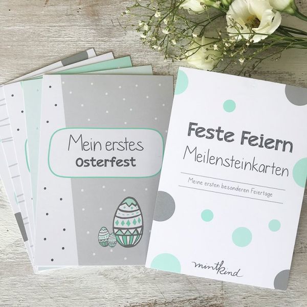 mintkind - Meilensteinkarten- Set &quot;Feste Feiern&quot; Mini