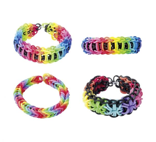 Rainbow Loom - Original Gummibänder, 300 Stück, neon pink