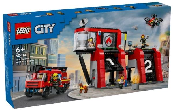 LEGO® City 60414 - Feuerwehrstation mit Drehleiterfahrzeug