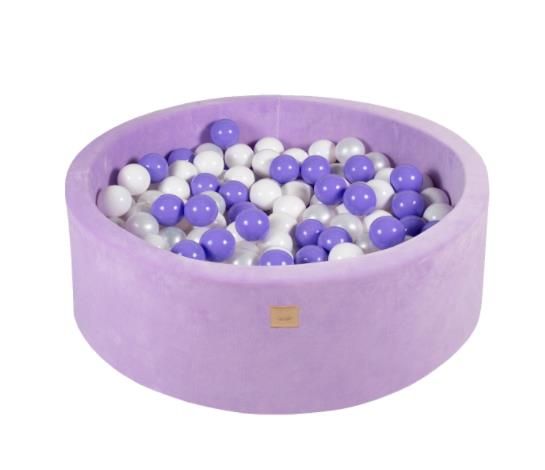 MeowBaby - Bällebad Lavender Komplettset inkl Bälle 90x90x40cm