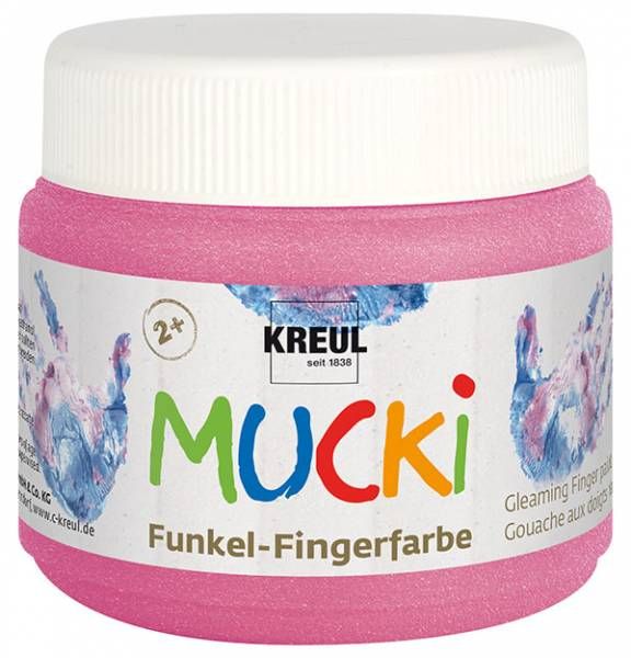 KREUL - MUCKI Funkel-Fingerfarbe Feenstaub-Rosa 150 ml