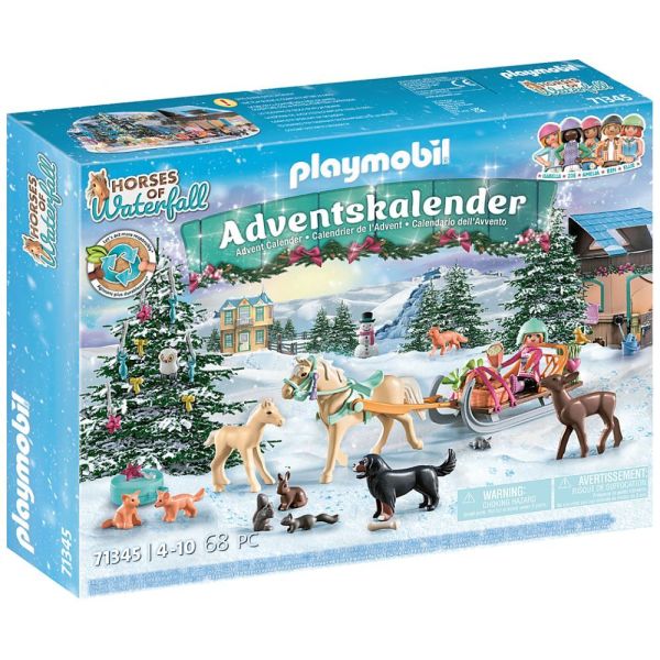 PLAYMOBIL® 71345 - Adventskalender Pferde: Weihnachtliche Schlittenfahrt