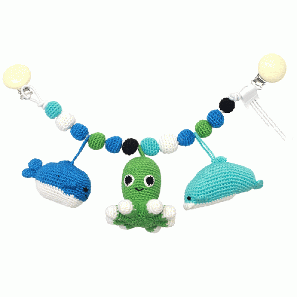 natureZOO - Kinderwagenkette Delfin, Oktopus & Wal