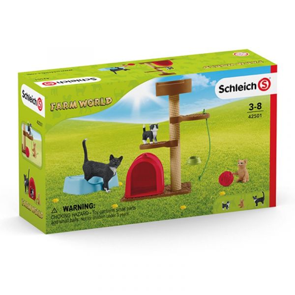 Schleich 42501 Farm World - Spielspaß für niedliche Katzen