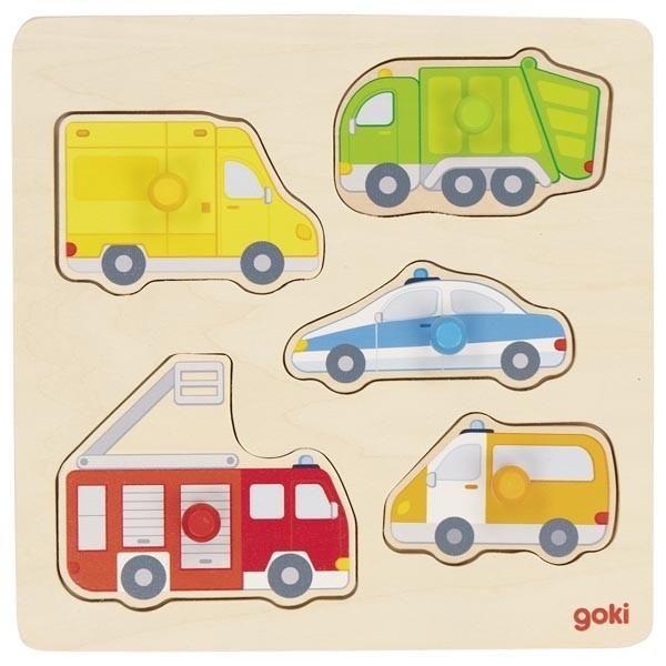 goki - Steckpuzzle Fahrzeuge