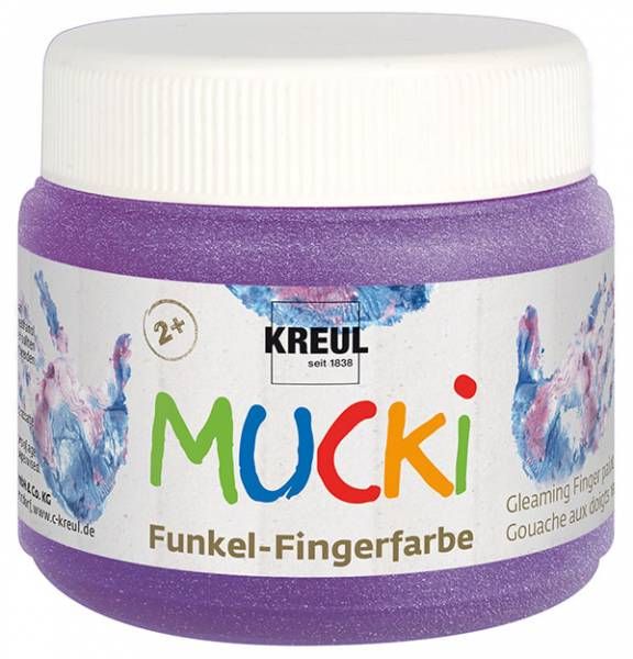 KREUL - MUCKI Funkel-Fingerfarbe Zauber-Lila, 150 ml