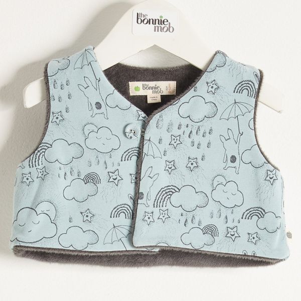 Bonniemob - Gilet zweiseitig Sunshine &amp; Rain blau