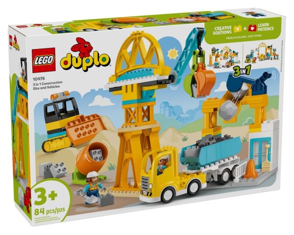 LEGO® Duplo 10476 - Baustelle mit Baufahrzeugen - 3-in-1-Set