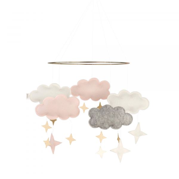 Baby Bello - Mobile Fantasy Clouds Pale Pink