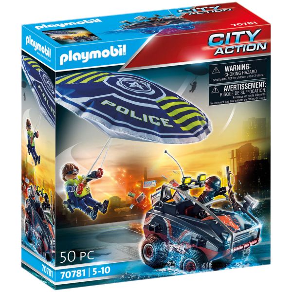 PLAYMOBIL® 70781 - Polizei-Fallschirm: Verfolgung des Amphibien-Fahrzeugs