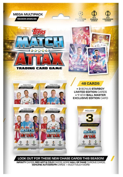 Topps - UEFA Champions League Match Attax 2025/2026 TC – MEGA MULTIPACK