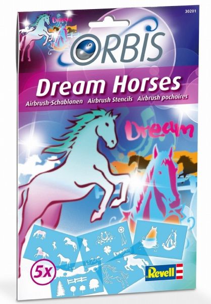 Orbis - Kinderairbrush - Schablonen-Set Dream Horses