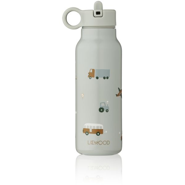 LIEWOOD - Thermo Trinkflasche Falk Fahrzeuge Dove Blue 350 ml