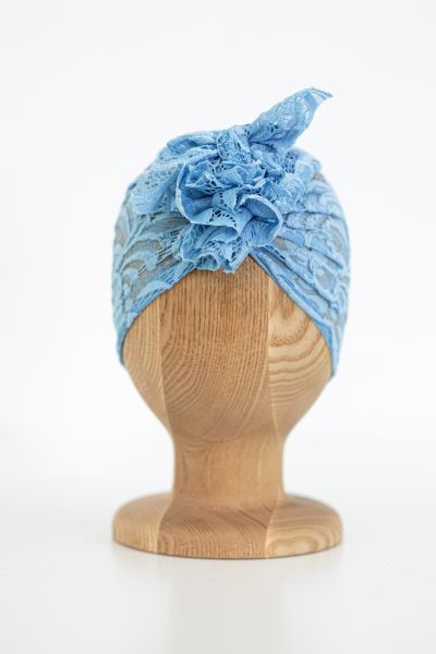 Looks by Luks - Turban Lace Spitzen Blue