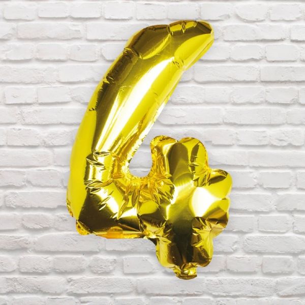 Ginger Ray - Zahlenballon Gold 4