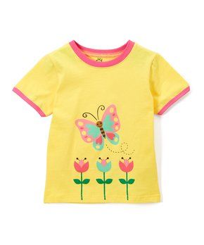 Doodle Pants - Shirt Gelber Schmetterling