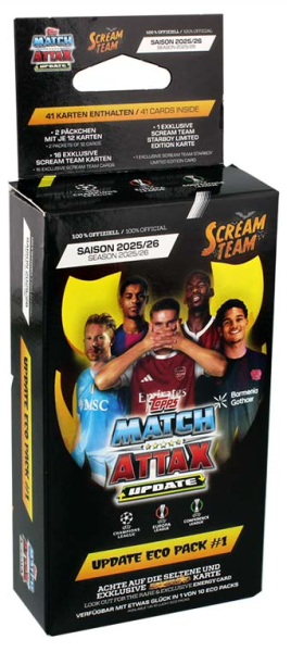 Topps - UEFA Champions League Match Attax 2025/2026 TC – ECO PACK Scream Team