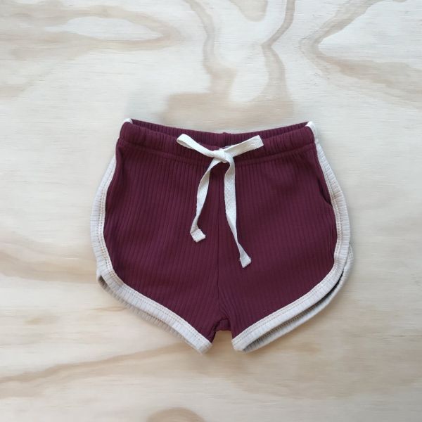 bel&amp;bow - Ribbed Shorts Berry